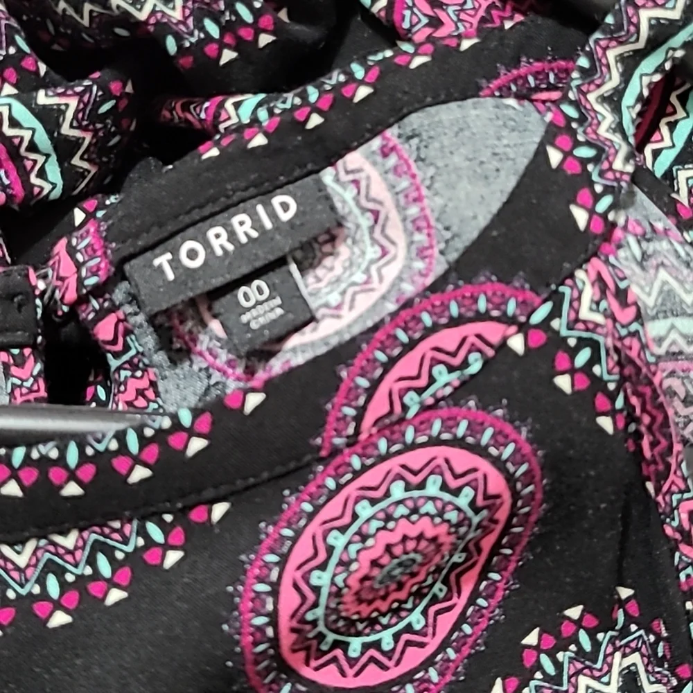 Torrid boho high low long dress sz.00 EUC - Picture 4 of 6